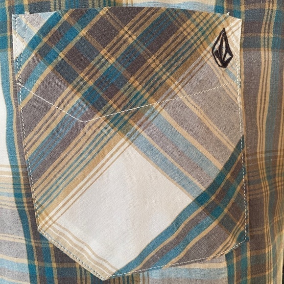 VOLCOM Stone Rad Plaid Collared Shirt Men S Small - Picture 5 of 7
